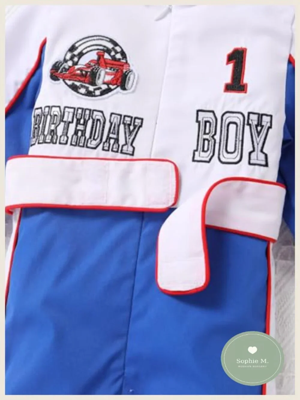 Baby 1st 2nd Birthday Outfit Race Car Jumpsuit Smash Cake Photo Shoot